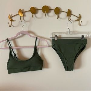 Aurelle green bikini